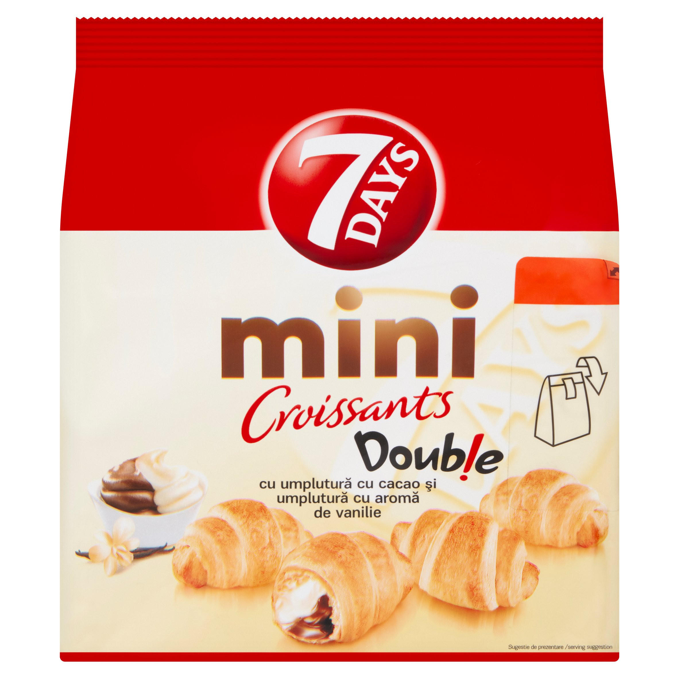 Mini Croissants Double with Cocoa & Vanilla Flavour Fillings